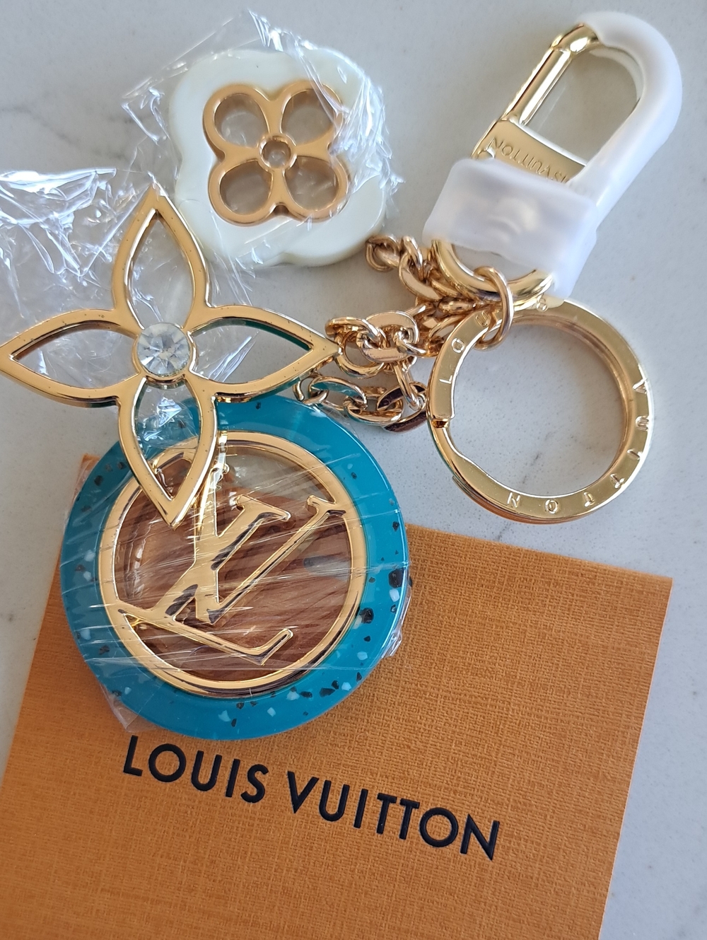 CLEARANCE Hallmarked LV Blue Keychain Or Purse Charm